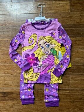 NEW with TAGS DISNEY STORE Princess RAPUNZEL Sleep Shirt & Pants Pajama Set sz 7
